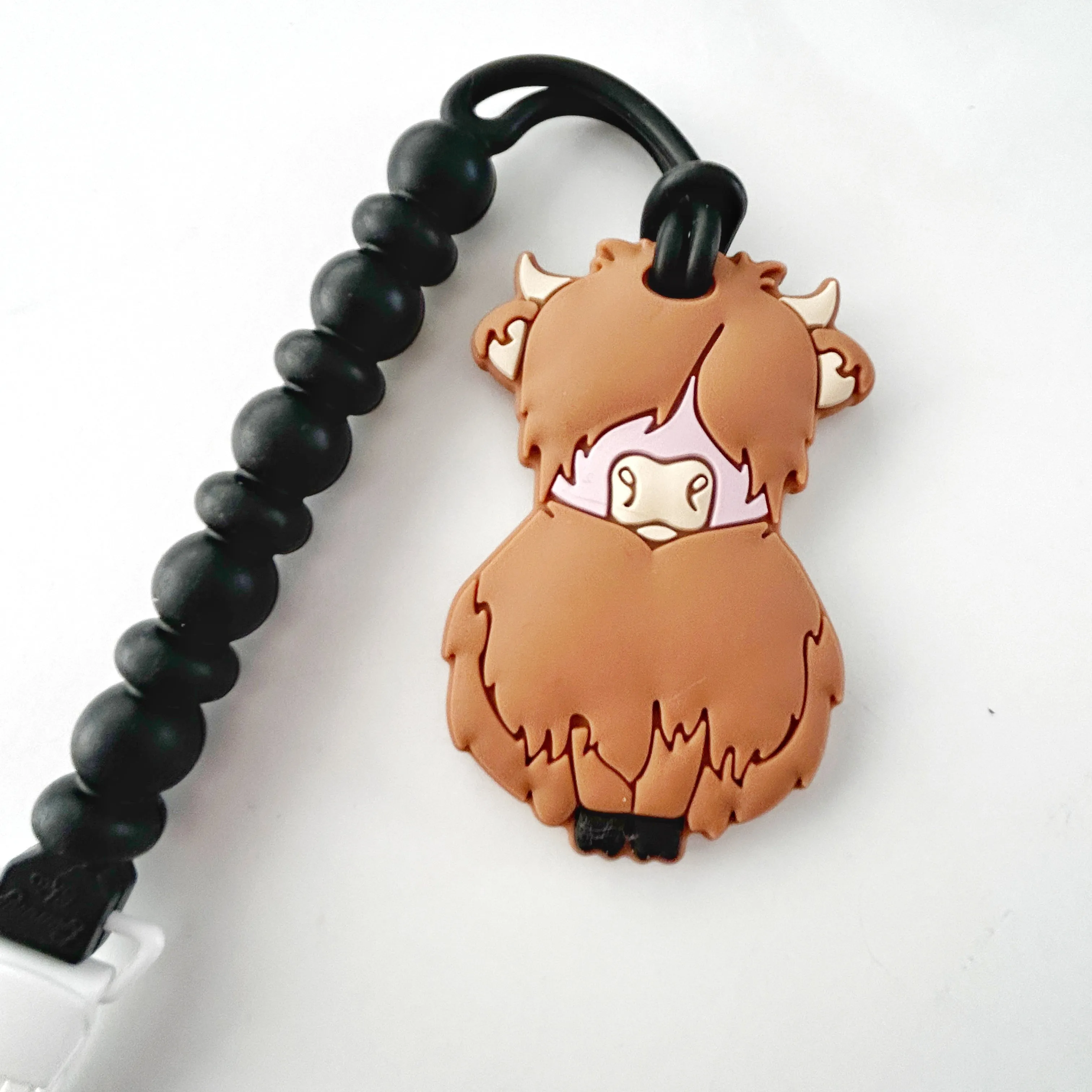 Highland Cow Teether || Clip on Teether