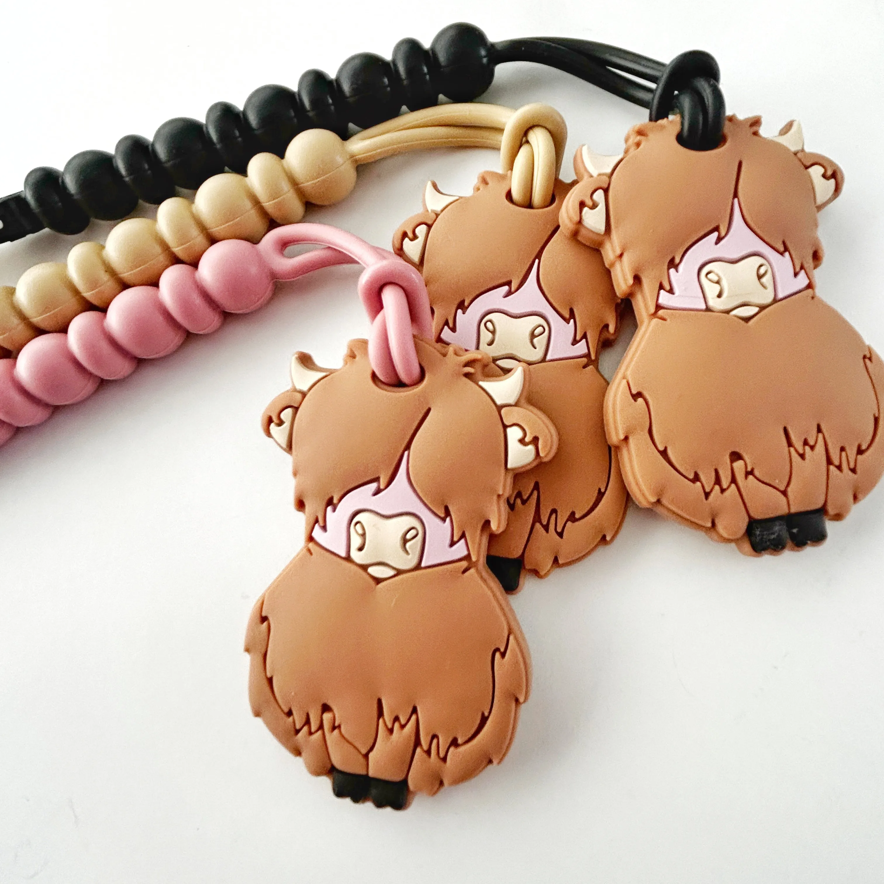 Highland Cow Teether || Clip on Teether