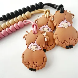 Highland Cow Teether || Clip on Teether