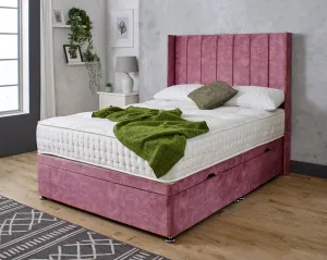 Hilton Ottoman Divan Bed With 54'' Winged Floorstanding Headboard