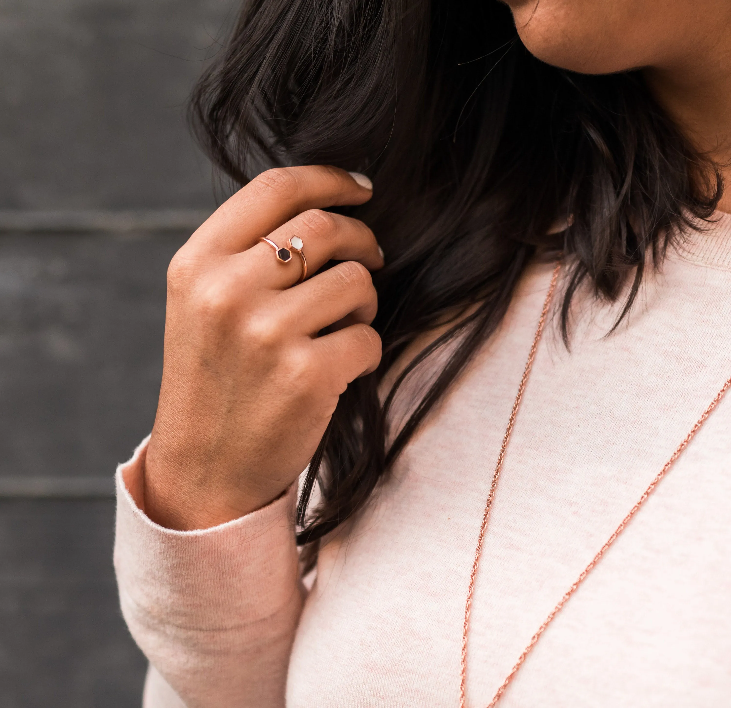 Honeycomb Ring - Rose Gold