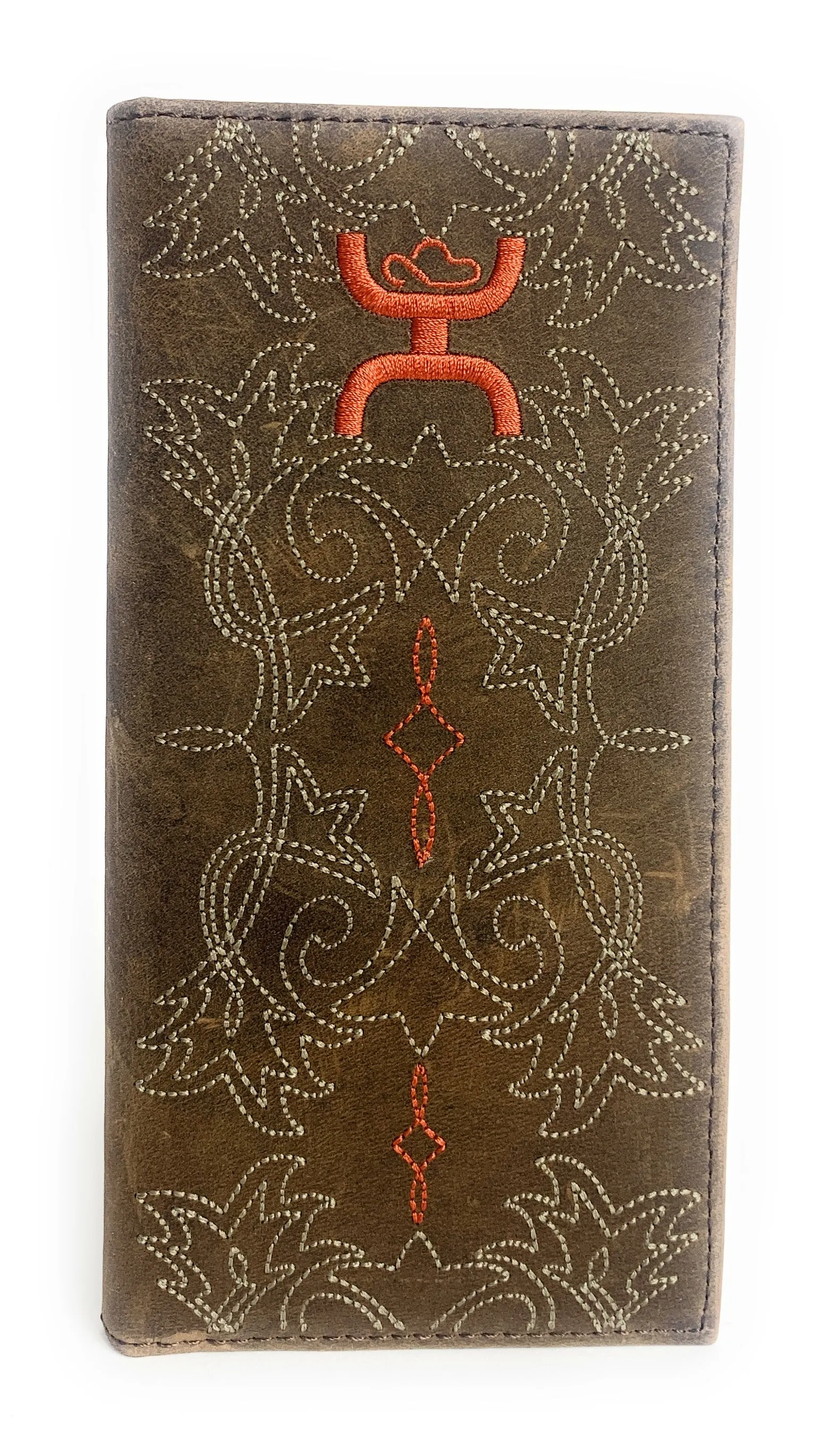 Hooey Embroidered Orange Logo Rodeo Wallet -1910137W4