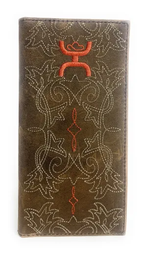 Hooey Embroidered Orange Logo Rodeo Wallet -1910137W4