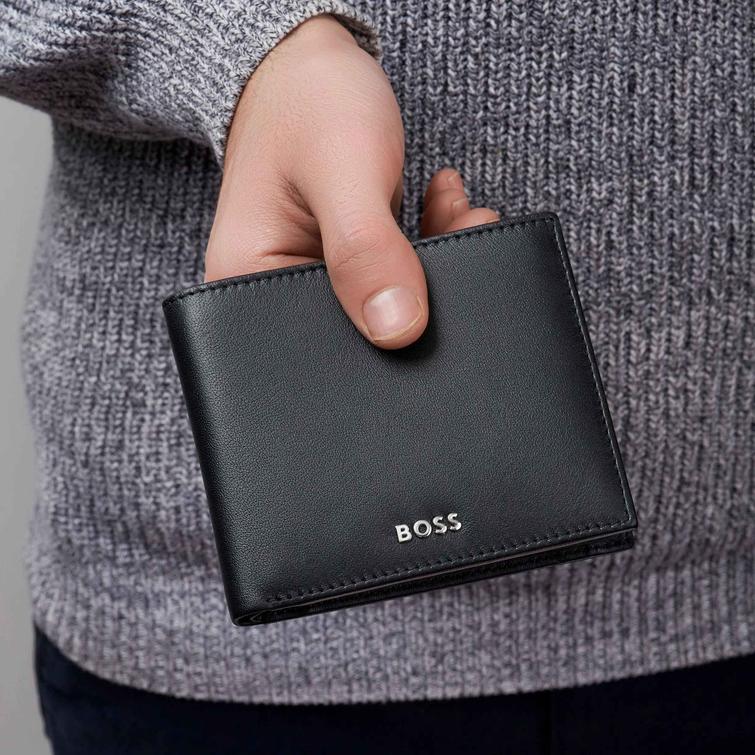 HUGO BOSS HLN403A - Money wallet with flap Classic Smooth Black