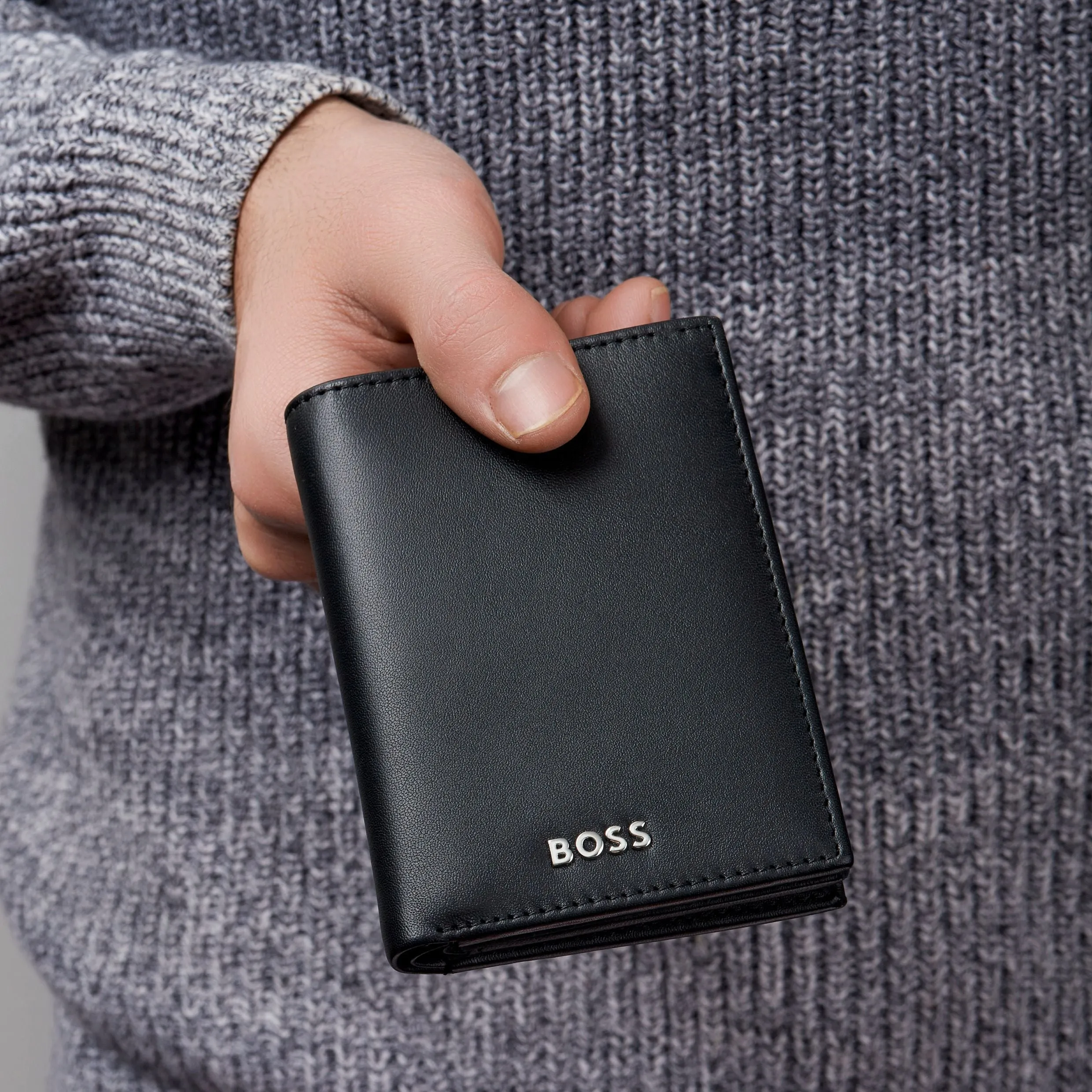 HUGO BOSS HLO403A - Money wallet Vertical flap Classic Smooth Black