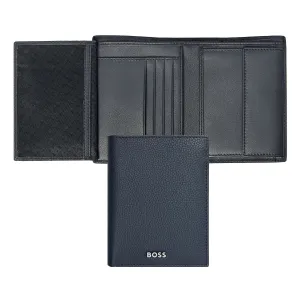 HUGO BOSS HLO416N - Money wallet Vertical flap Classic Grained Navy