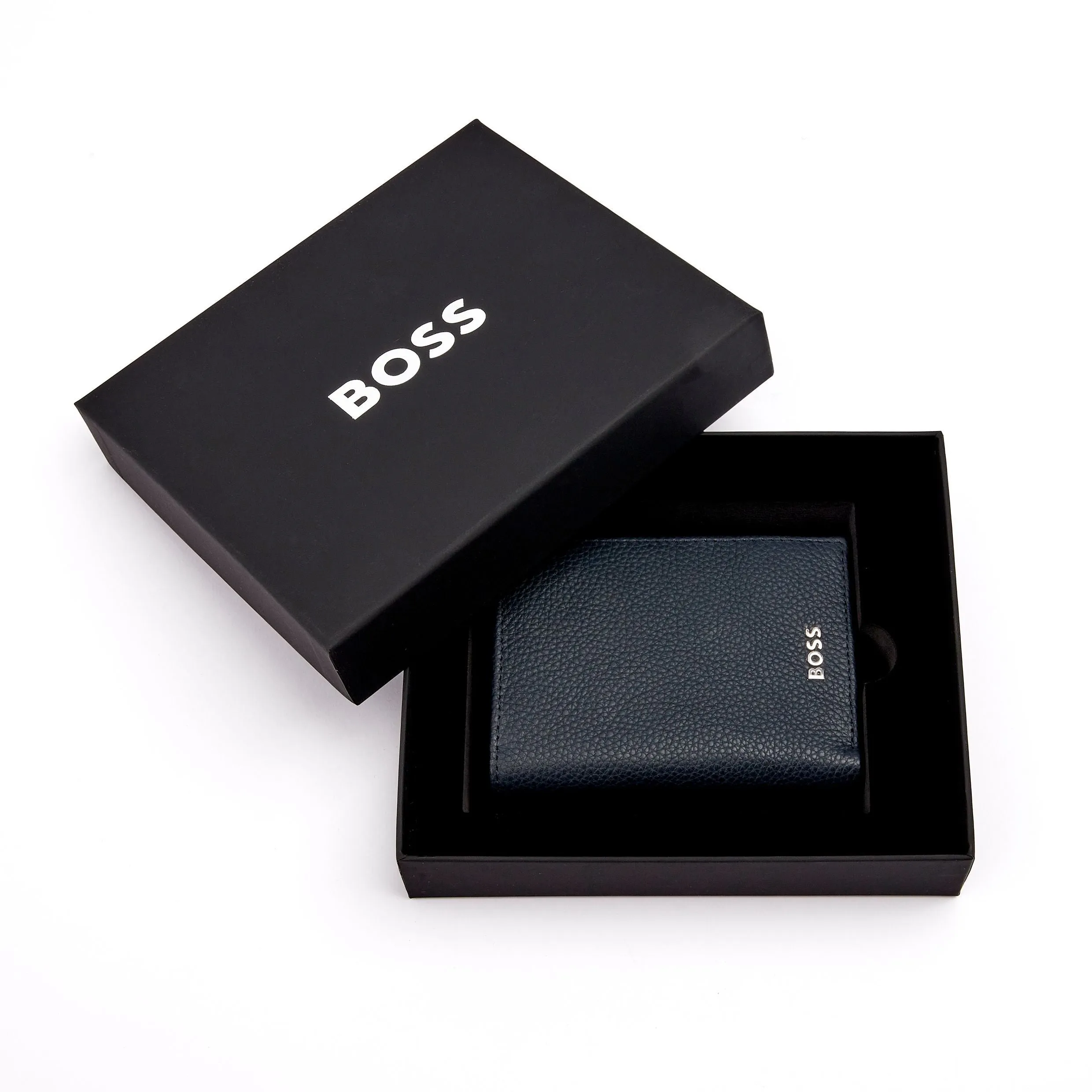 HUGO BOSS HLO416N - Money wallet Vertical flap Classic Grained Navy