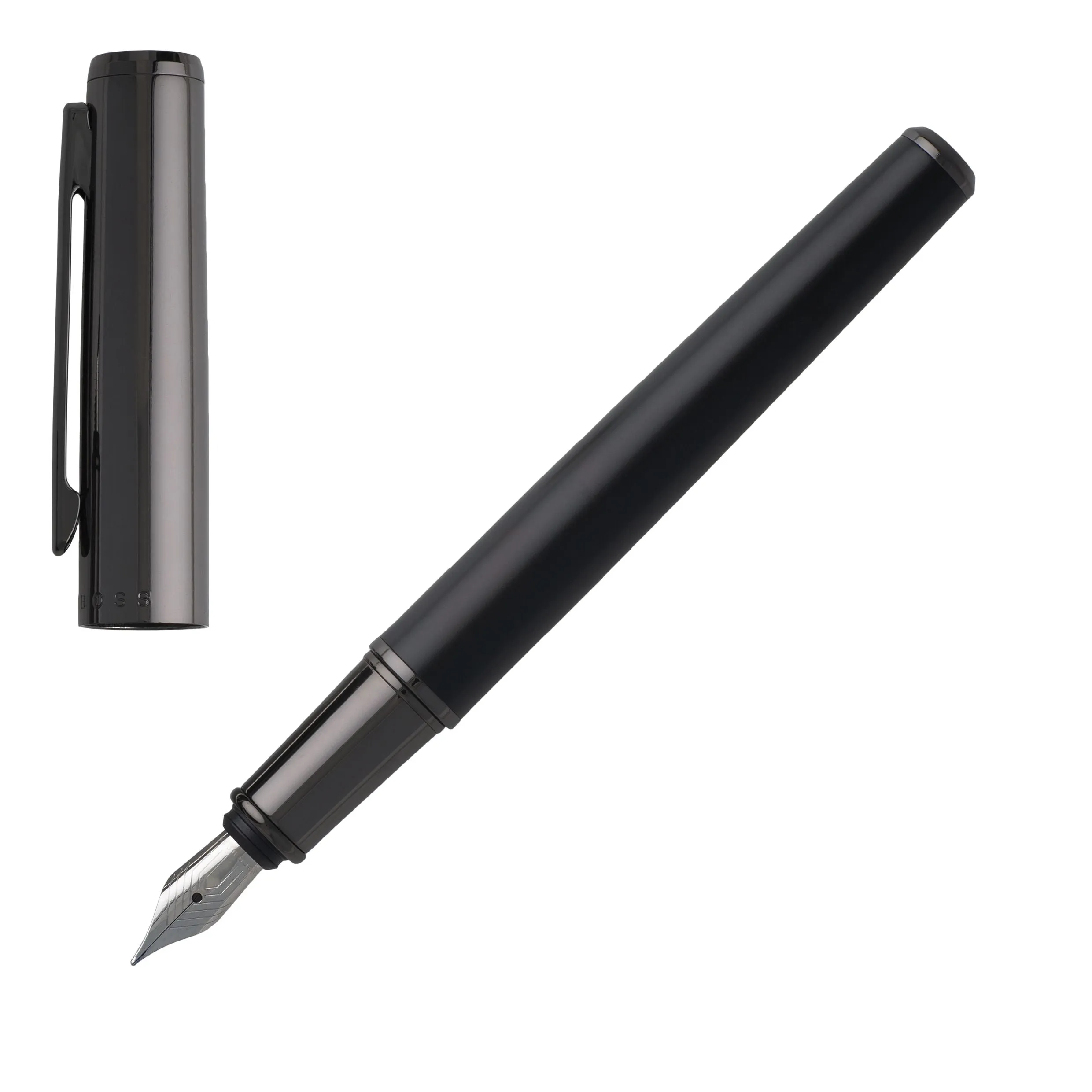 HUGO BOSS HSN9522D-Fountain pen Minimal Dark Chrome