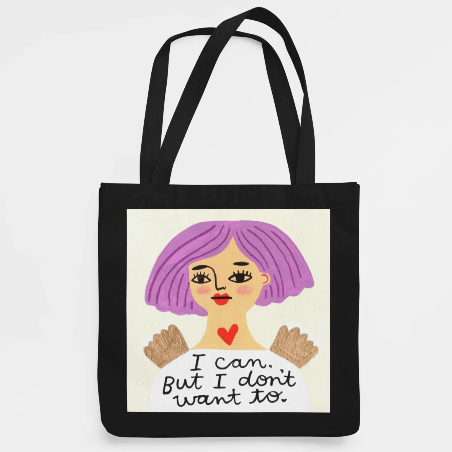 I Can But I Don't Want To Grumpy Angel Tote Bag