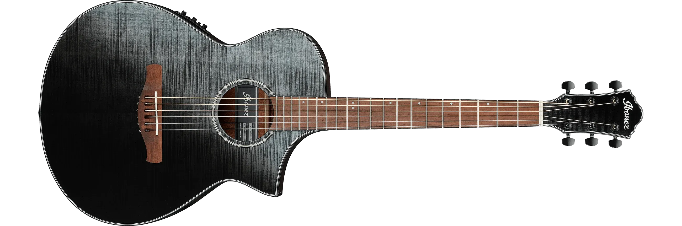 Ibanez AEWC32FM Acoustic Guitar, Black Sunset Fade