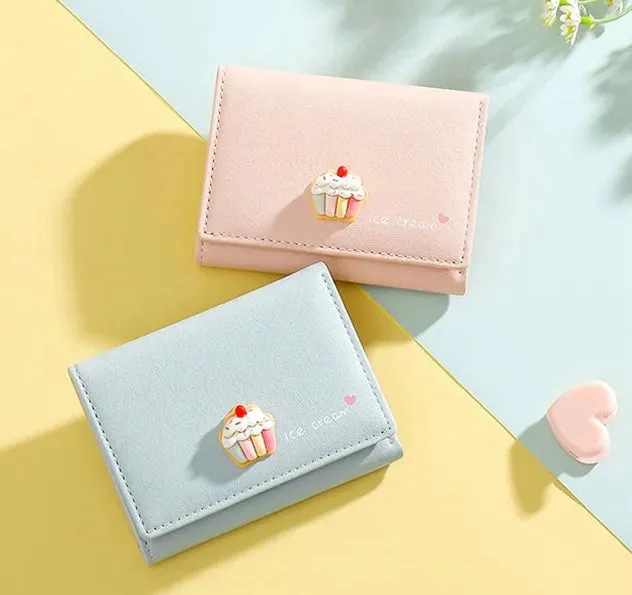 Ice Cream 3 Fold Wallet