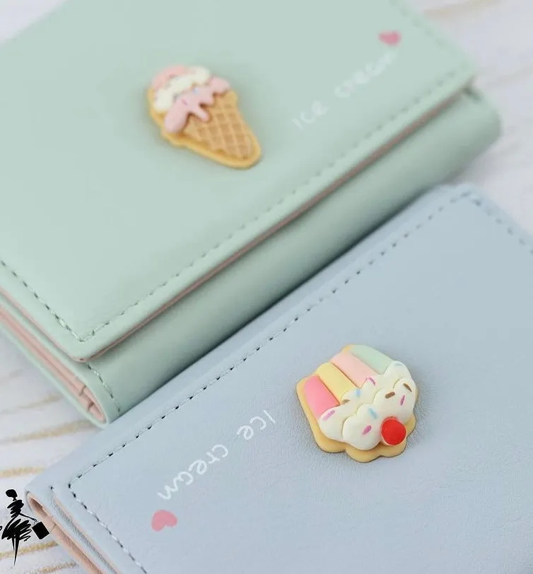Ice Cream 3 Fold Wallet