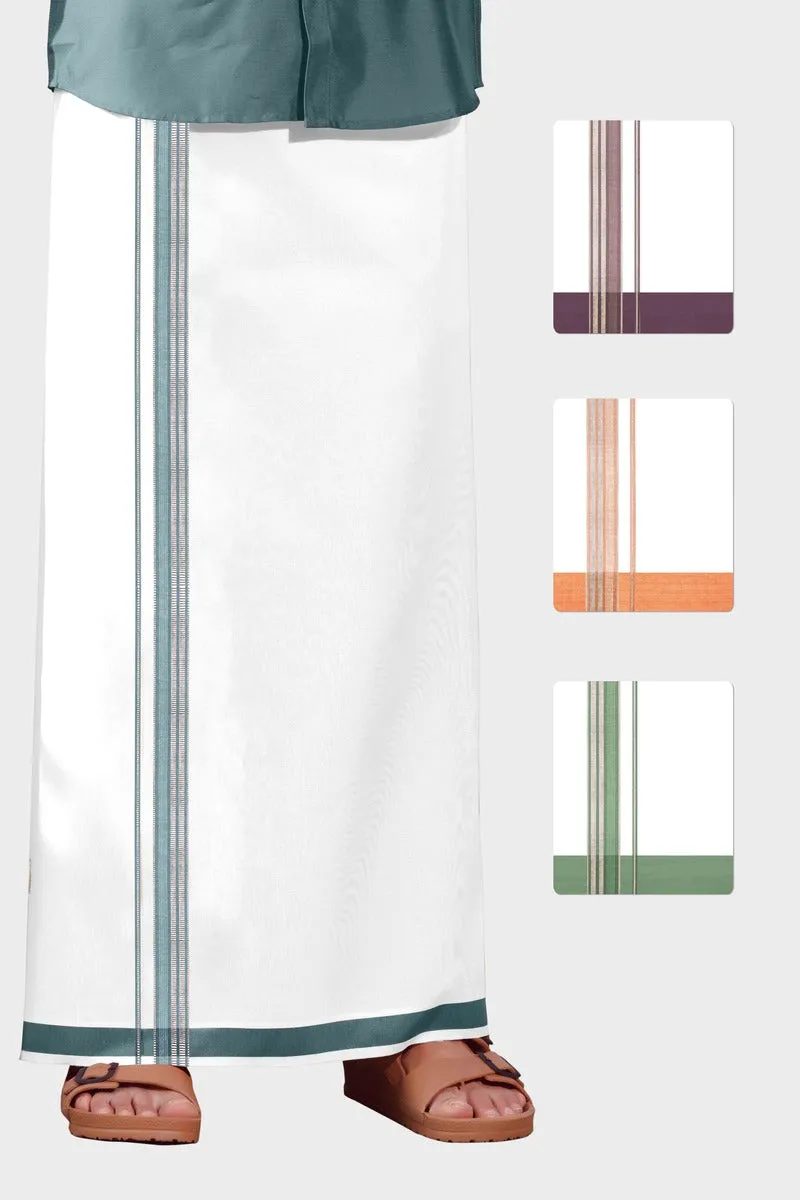 Infinity Yadav - Pista Green Smooth Cotton Double Layered Dhoti With Fancy Borders | Uathayam