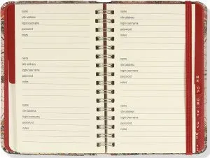 Internet Address & Password Logbook - Old World Map