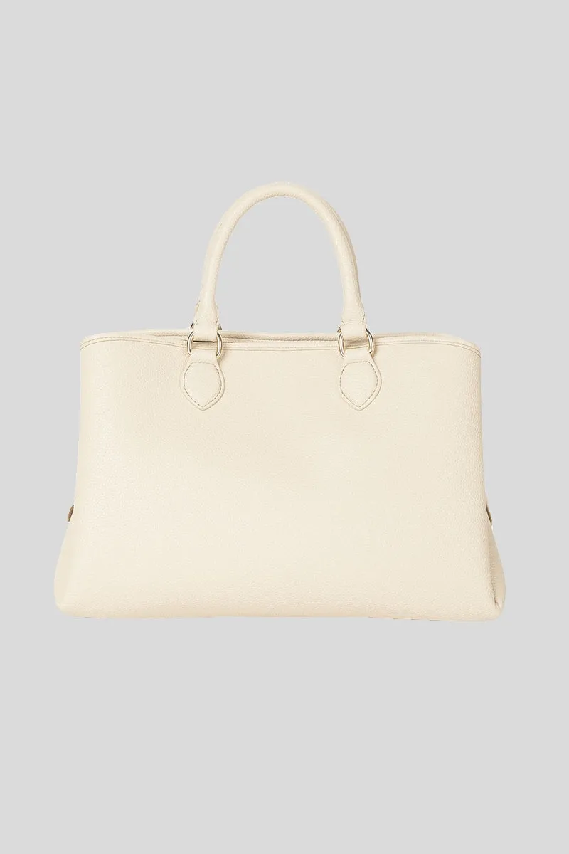 Iris Tote Md Stampa Cervo - Ecru