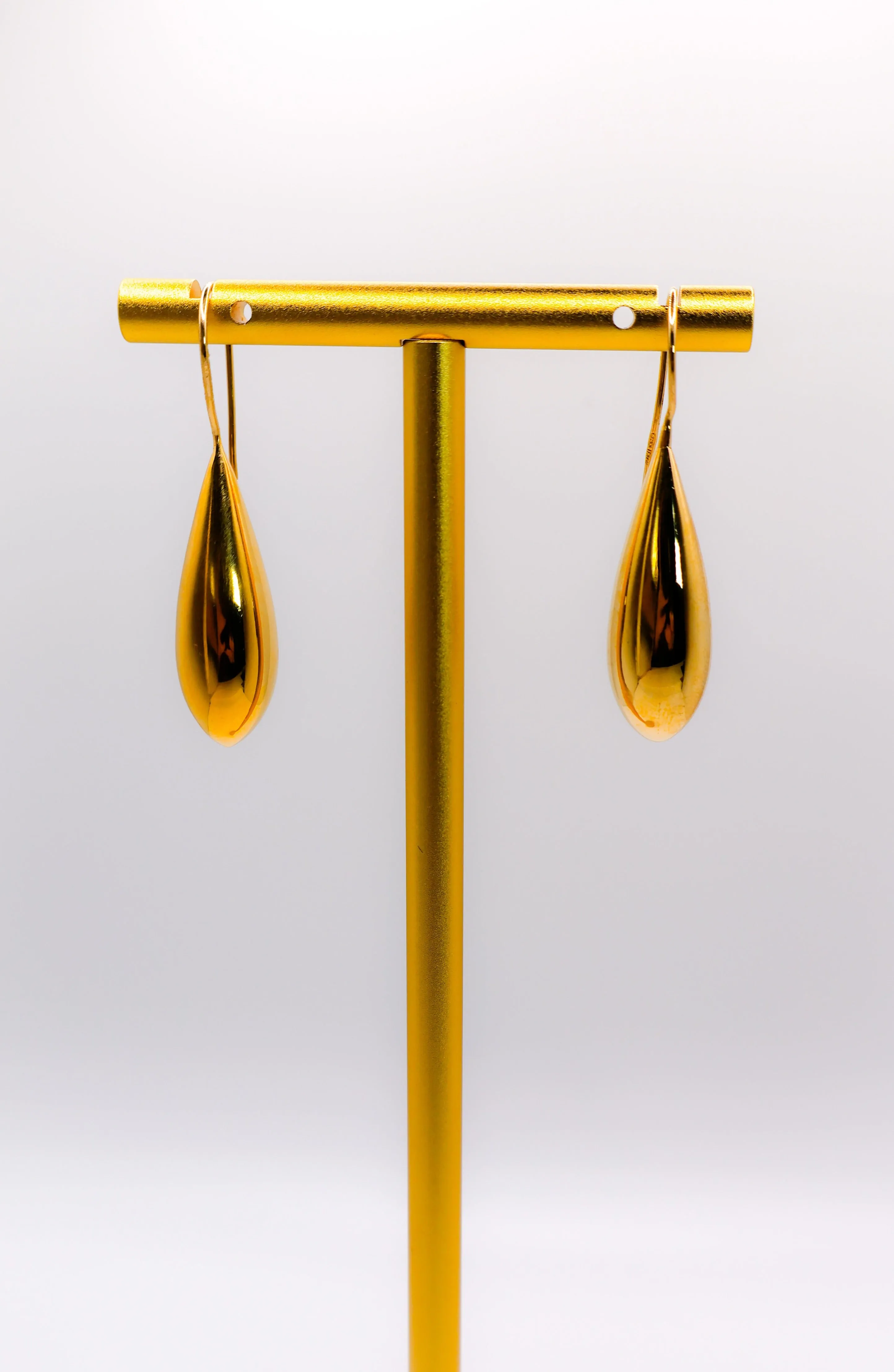 Italian Gilded Teardrop Statement Earrings