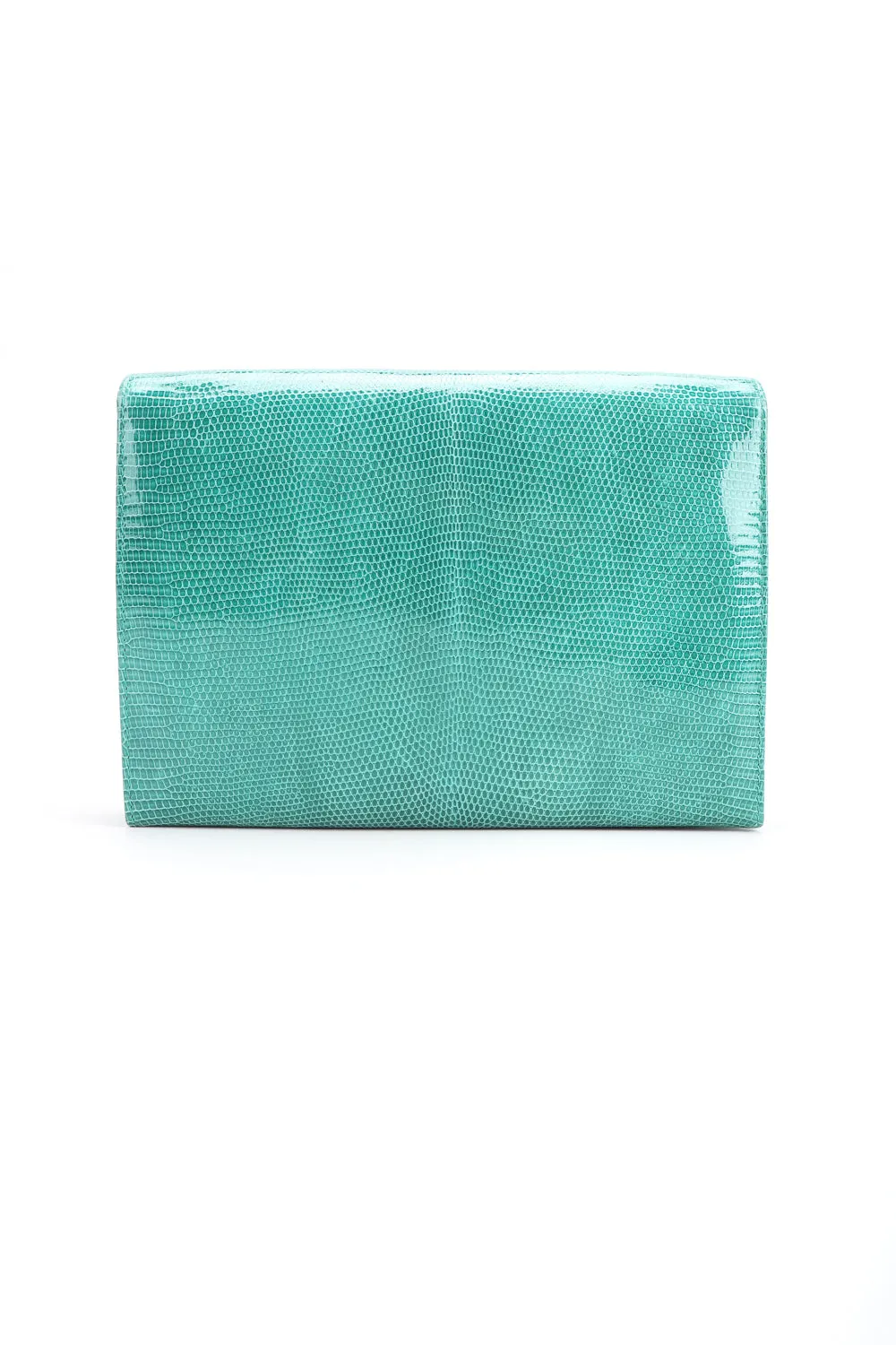 Jeweled Jaguar Turquoise Lizard Clutch