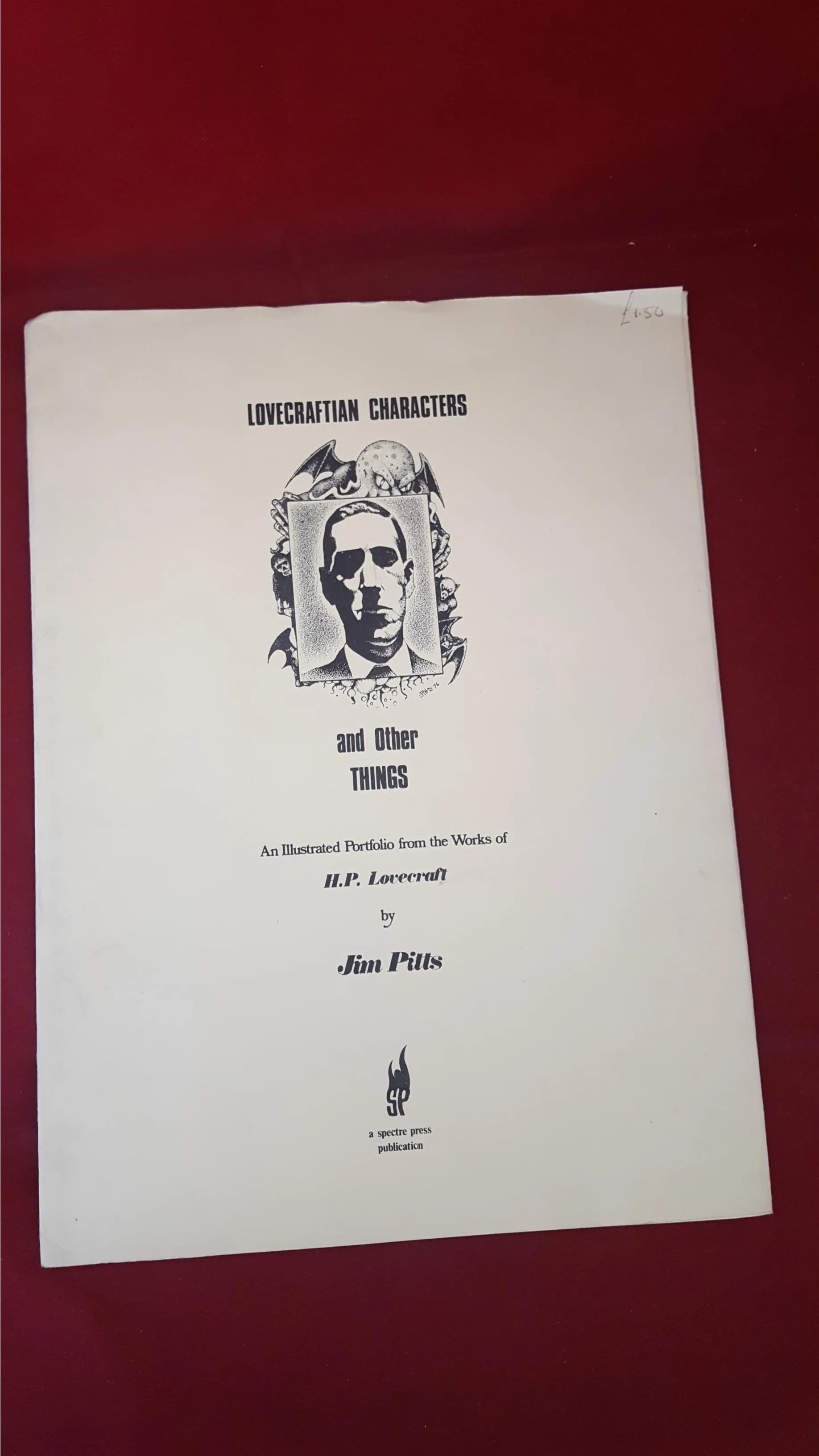 Jim Pitts - Lovecraftian Characters, Illustrated Portfolio, Spectre Press, 1976, Signed, First