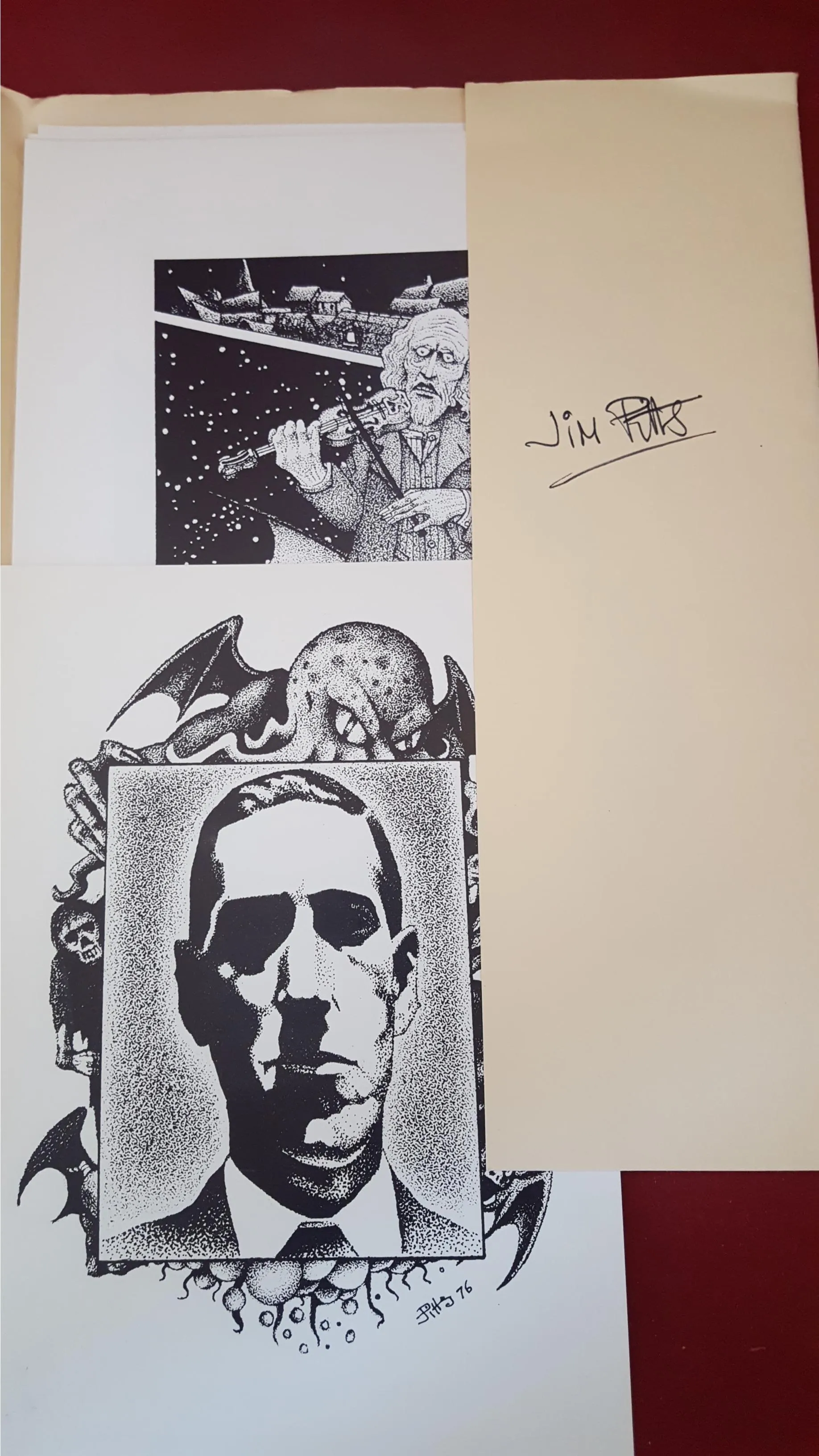 Jim Pitts - Lovecraftian Characters, Illustrated Portfolio, Spectre Press, 1976, Signed, First