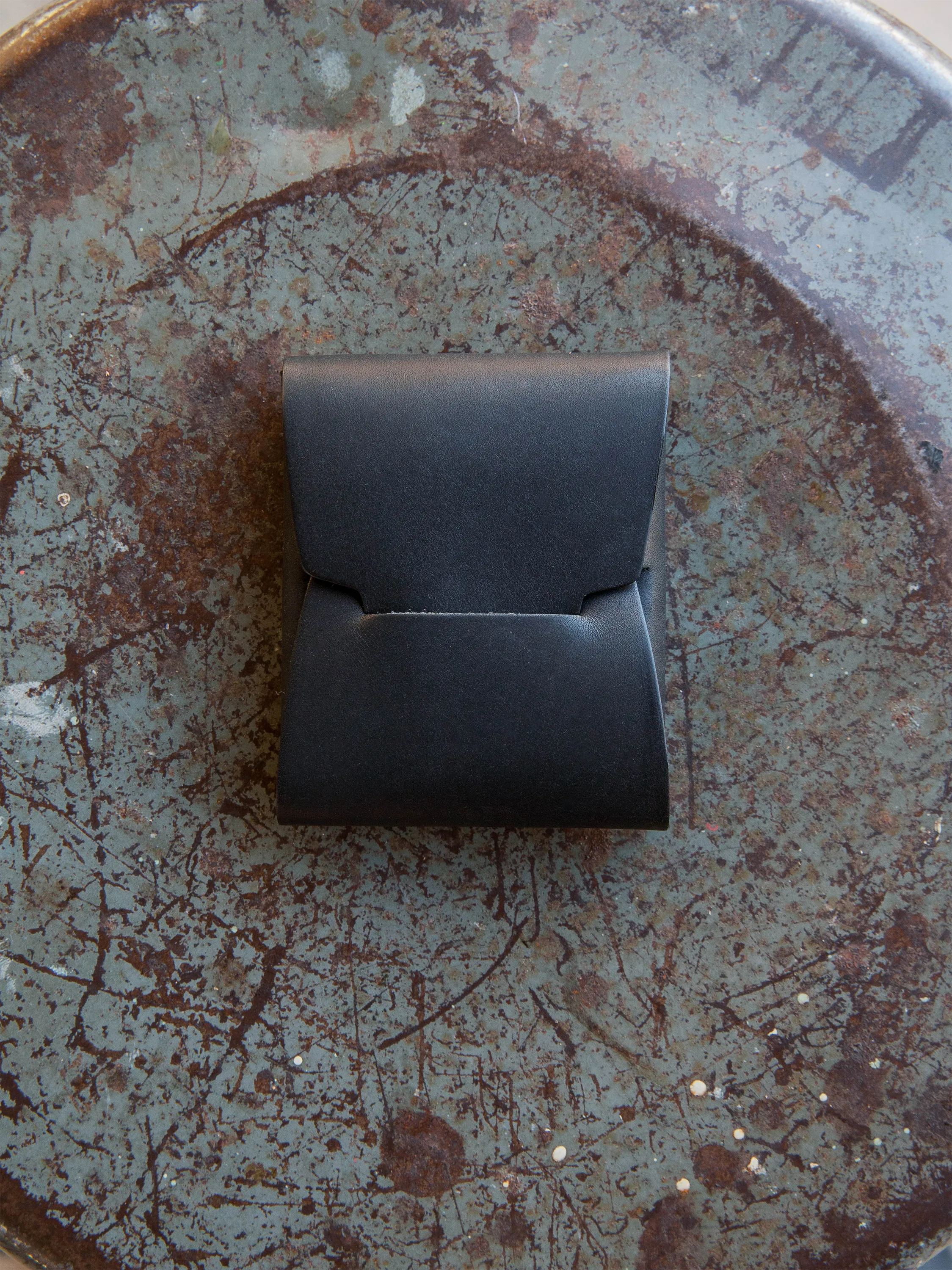 Johnny Wallet - Horween Black Essex Leather