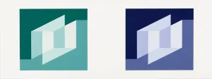 Josef Albers  This work from the portfolio of 127, 1972