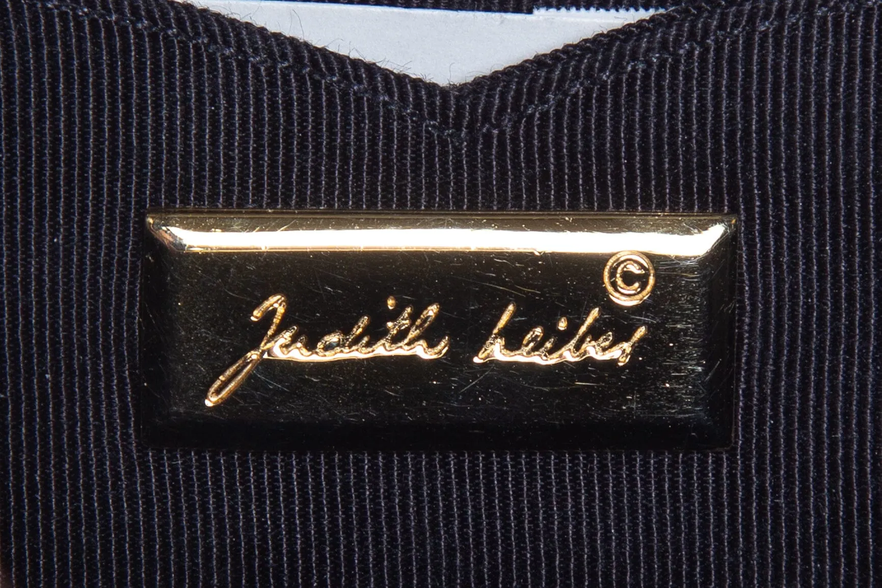 Judith Leiber Black Reptile Skin Leather Clutch