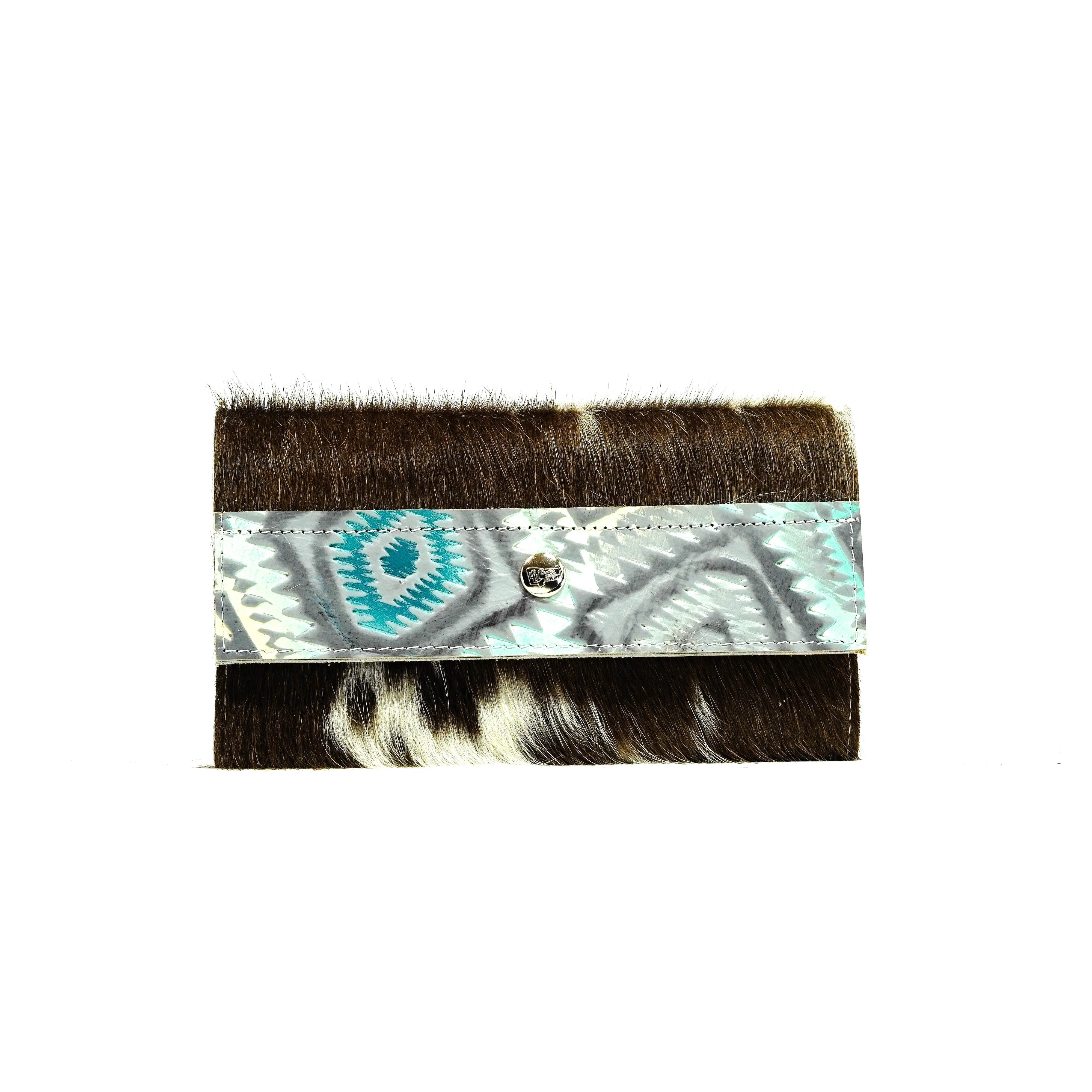 Kacey Wallet - Long Brindle w/ Royston Aztec