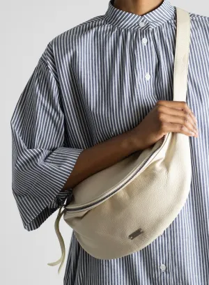 Katerina NYC - Pebbled Leather Sling Bag - Cream