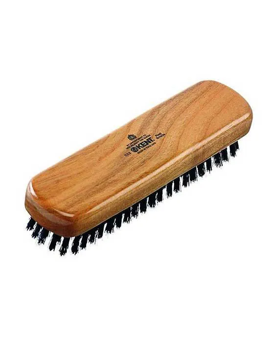 Kent K-CC2 Clothes Brush, Travel Size, Pure Black Bristle, Cherrywood