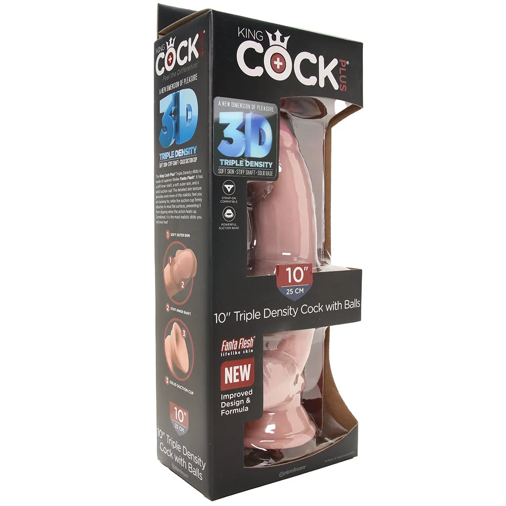 King Cock Plus Triple Density 10 Inch Ballsy Cock in Flesh