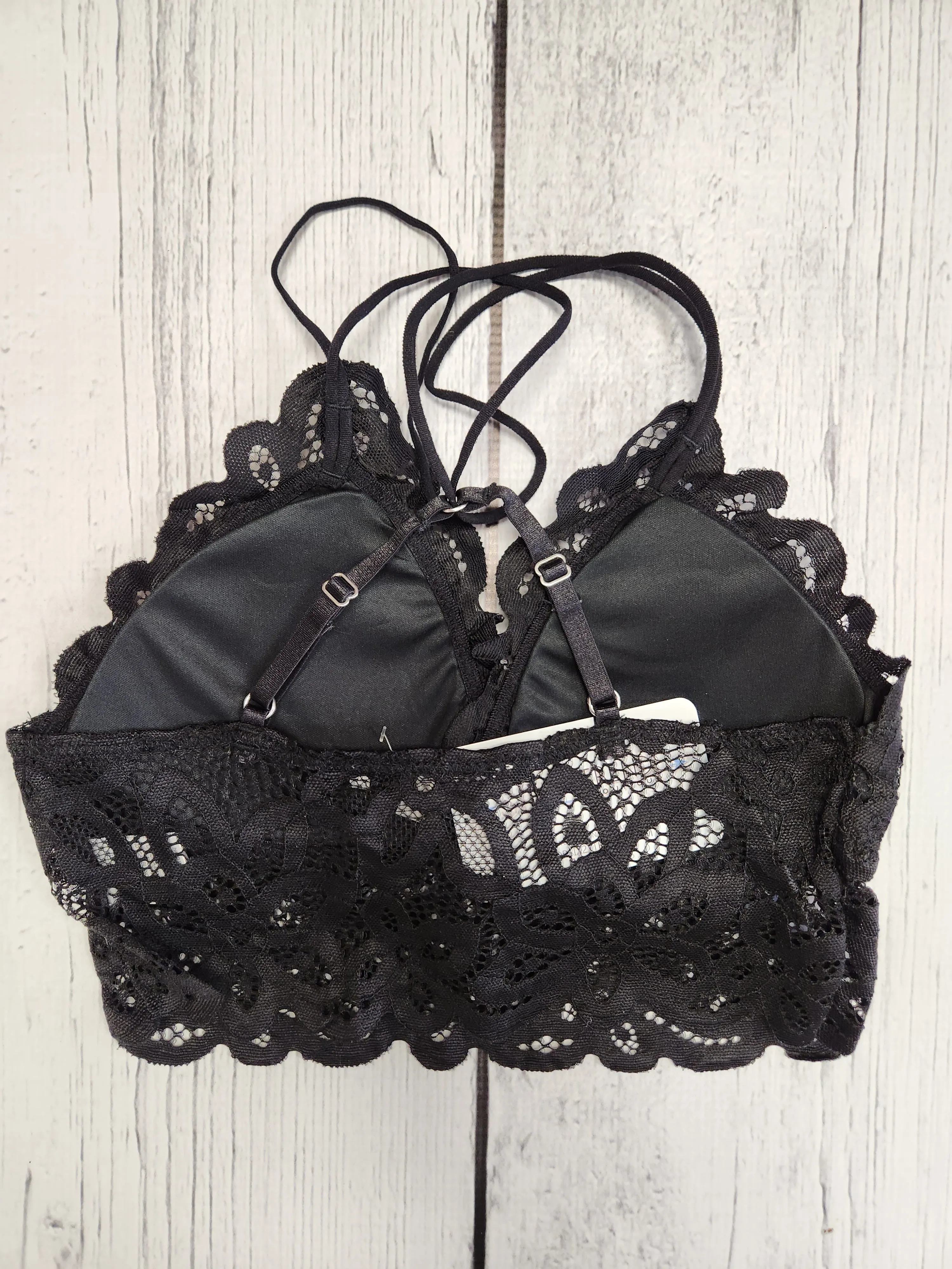 Knit Lace Cross Strap Bralette