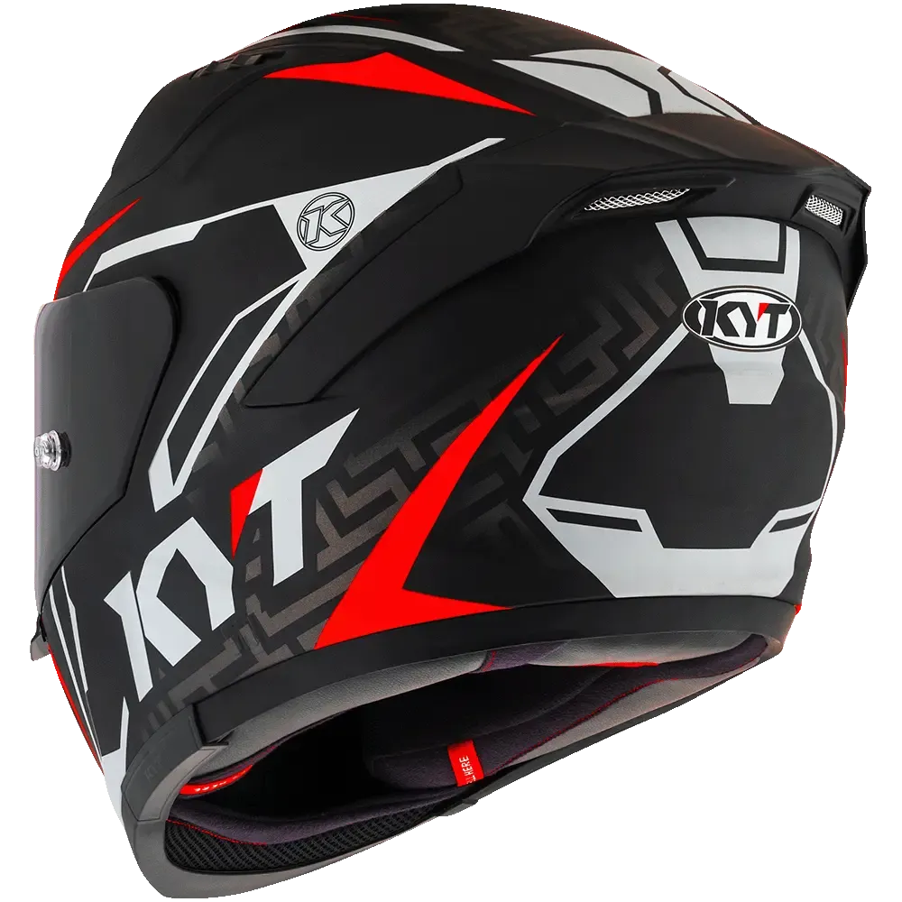 KYT Striker #02 Helmet (Matt Black Red)