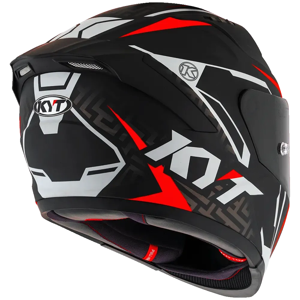 KYT Striker #02 Helmet (Matt Black Red)