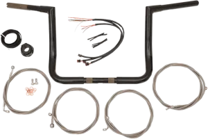LA Choppers LA-7361KT3-14B 14in. Ape Hanger Handlebar Kit - Black
