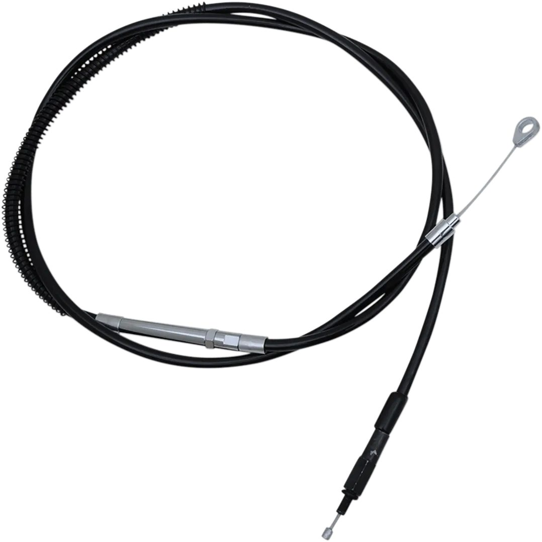 LA Choppers LA-8152C19B Clutch Line - Black Vinyl/Stainless Braided