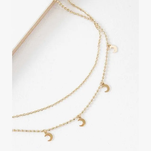La Lune Tiny Moons Layered Necklace