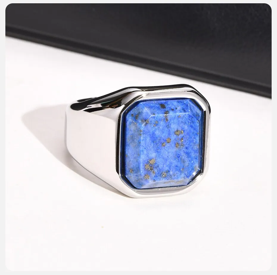 Lapis Square Stone Ring
