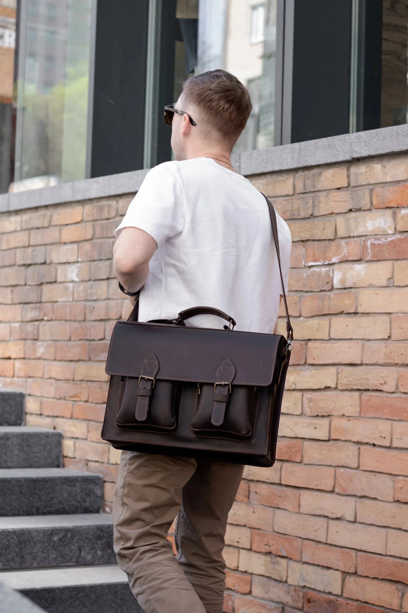 Laptop Satchel Bag with Laser Engraving