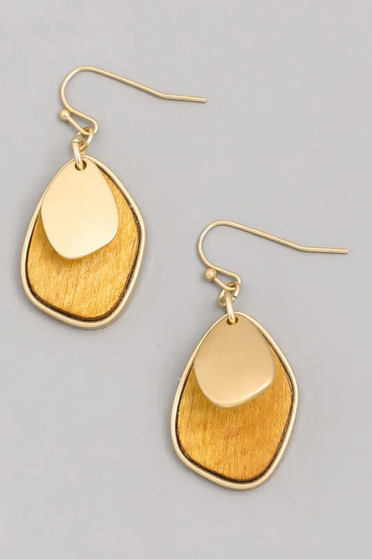 Layered Drop Earrings (Multiple Colors)