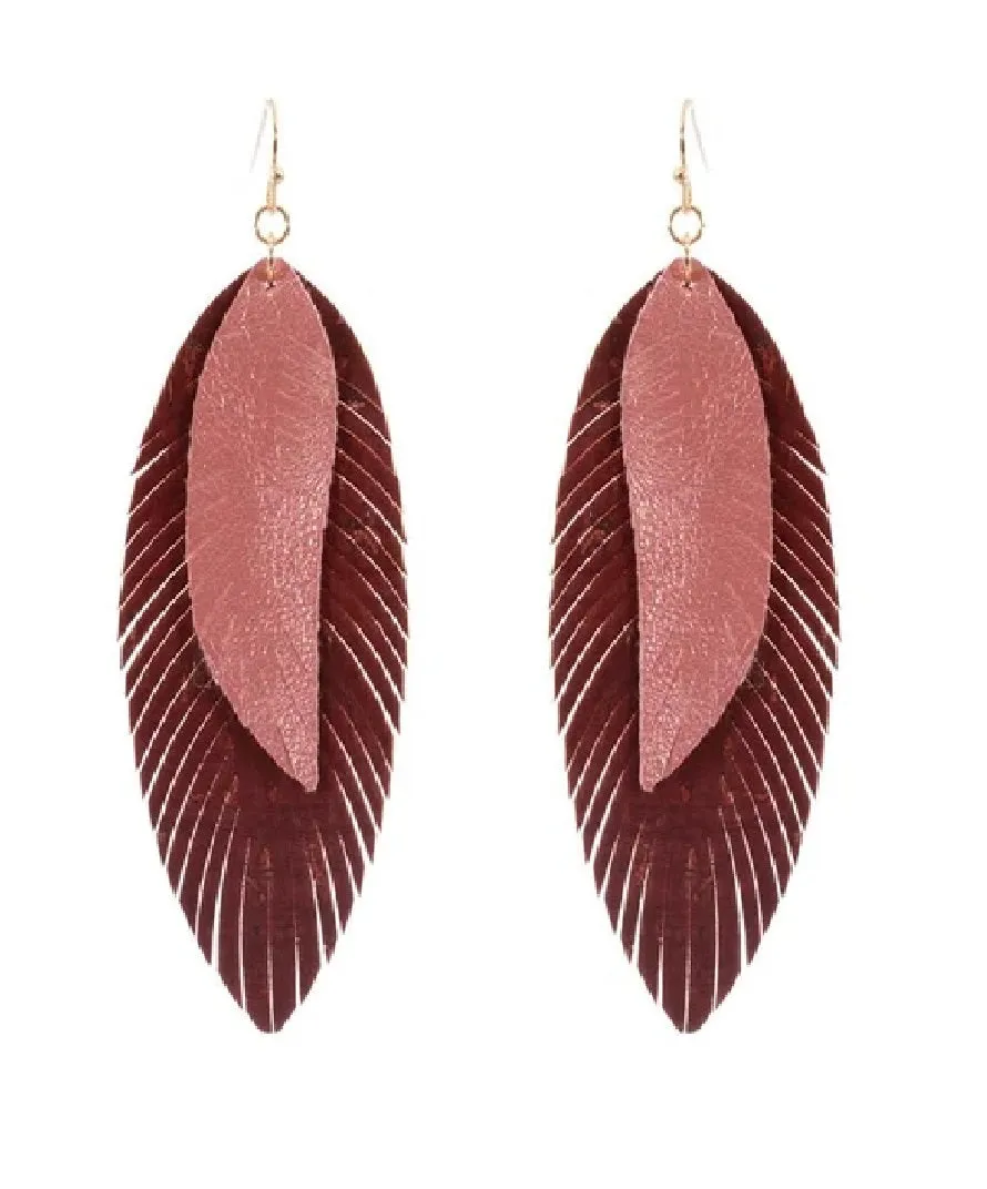 Layered Feather Earrings