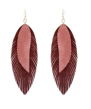 Layered Feather Earrings
