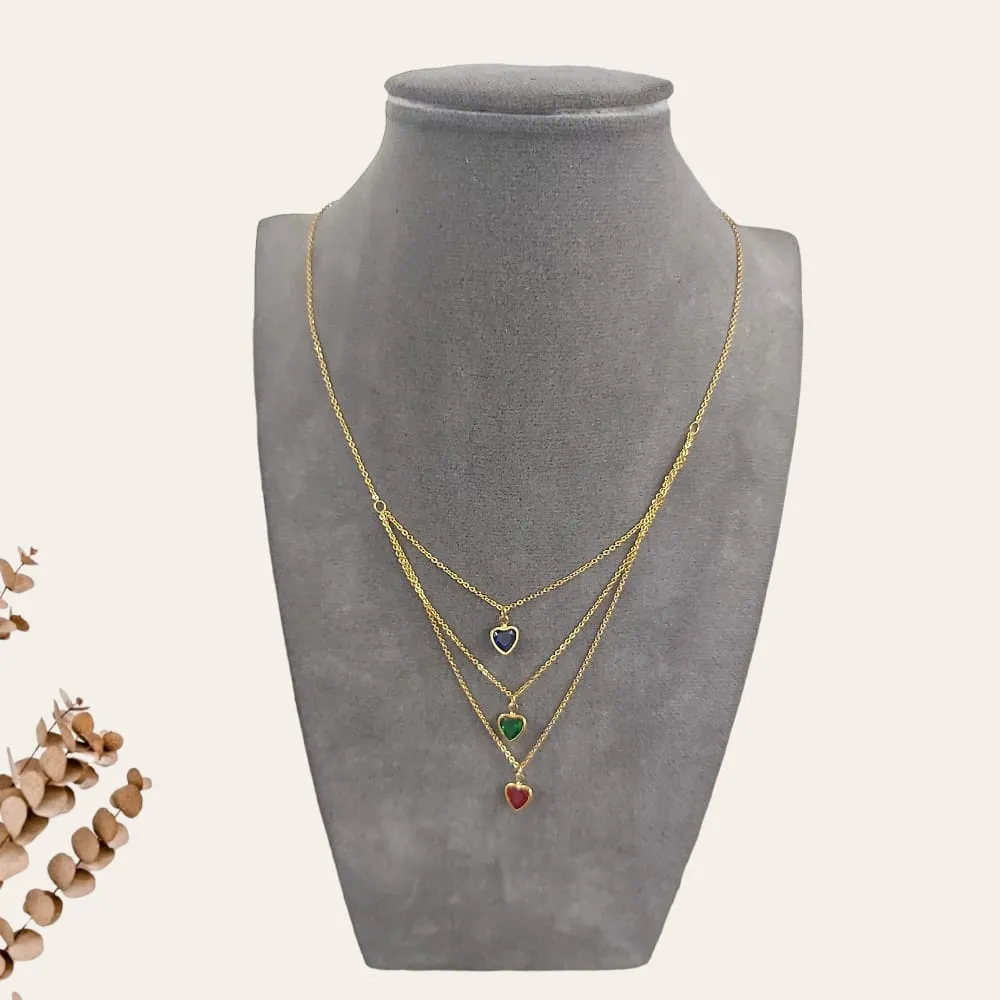 Layered Hearts Necklace S-0