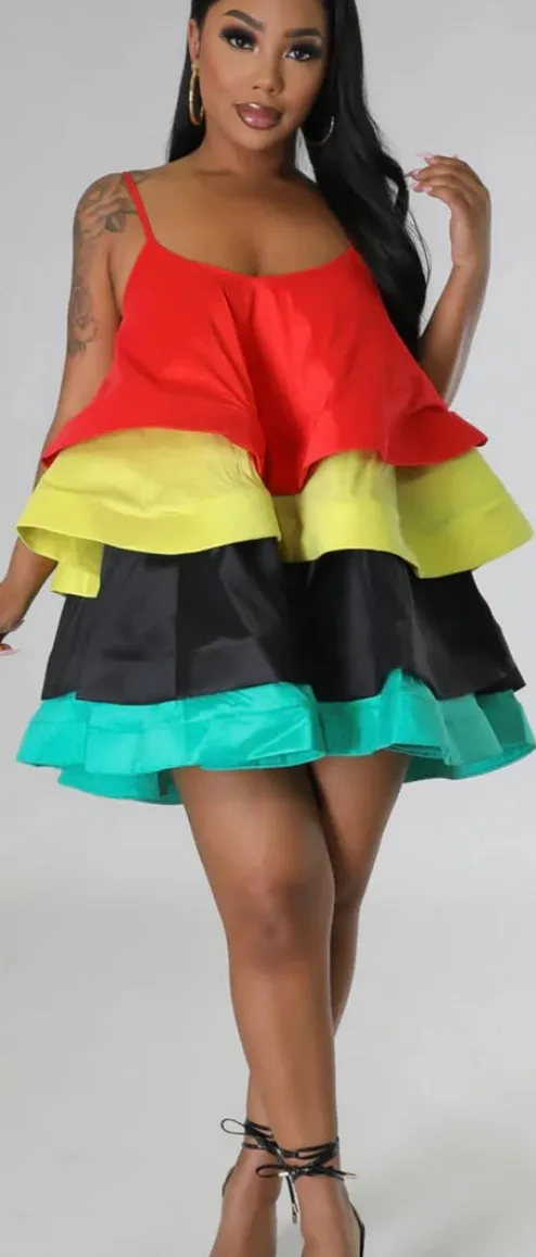 LAYERED JAMAICAN DRESS