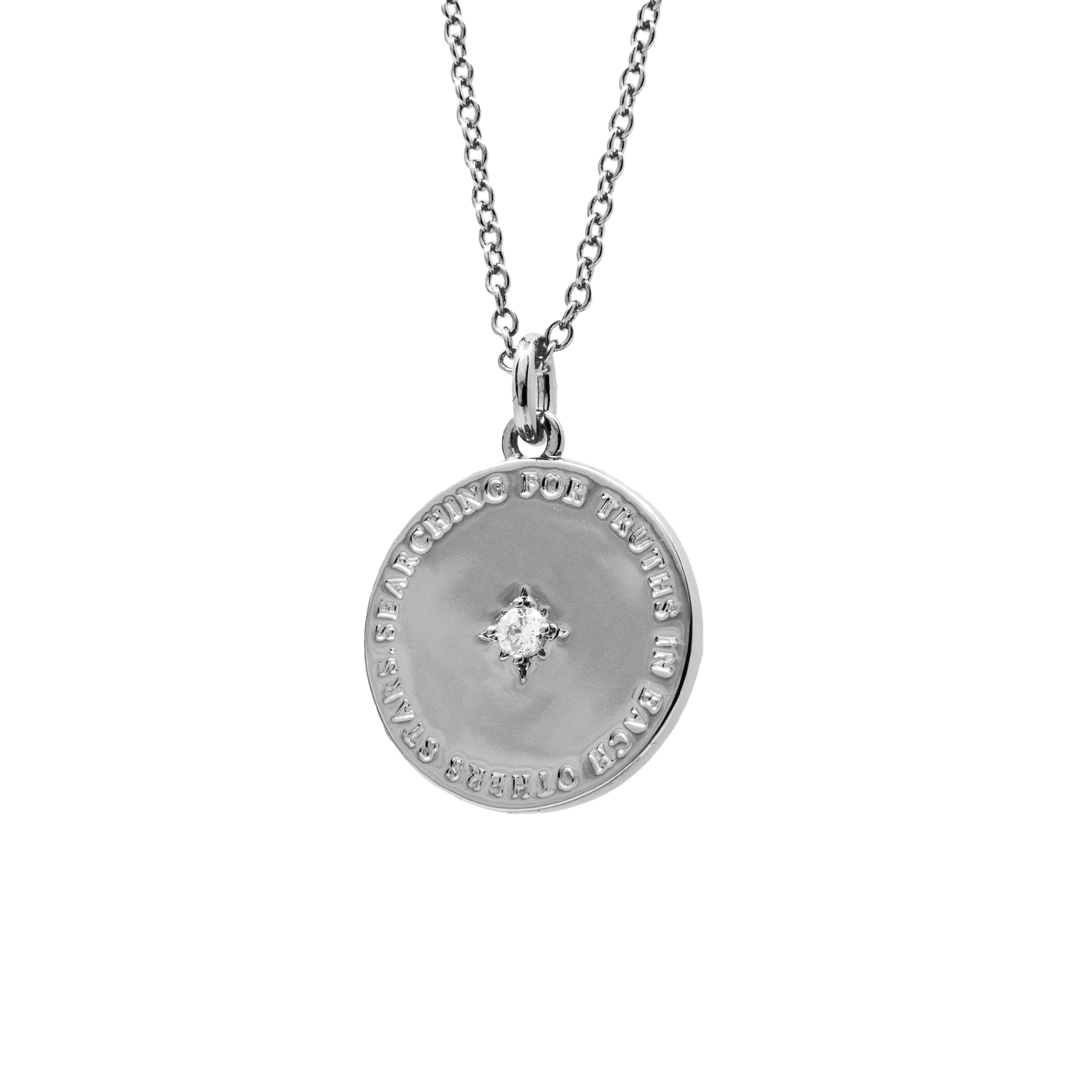Layered silver coin necklace