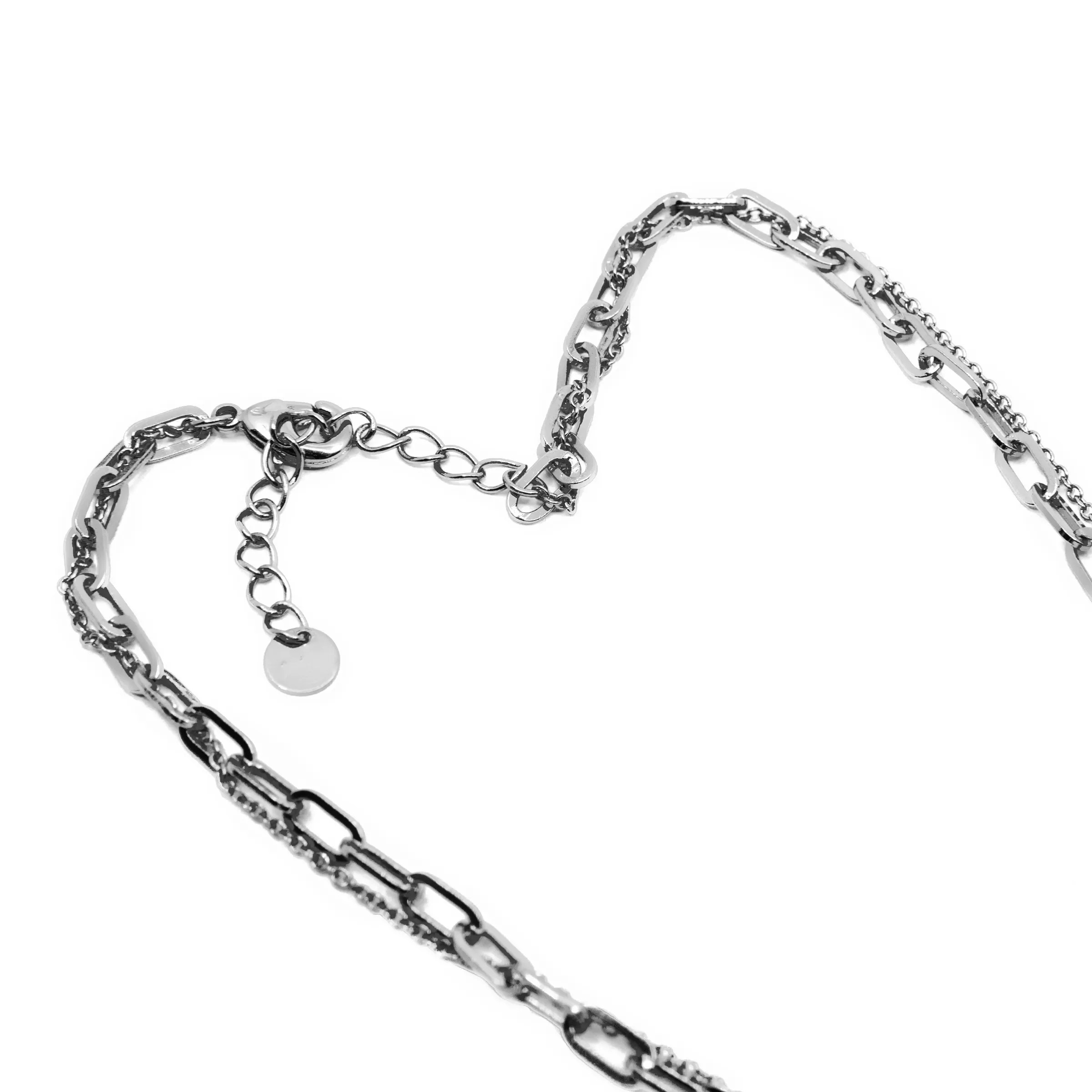 Layered silver coin necklace