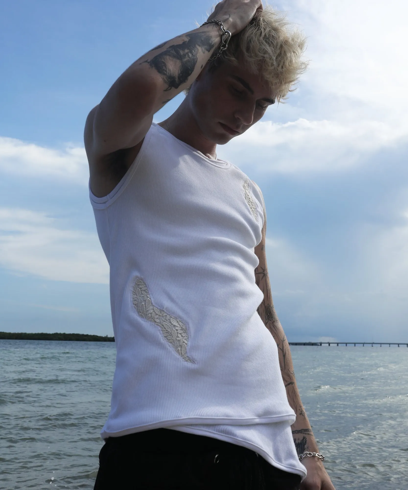LAYERED TANK, RIBBED COTTON
