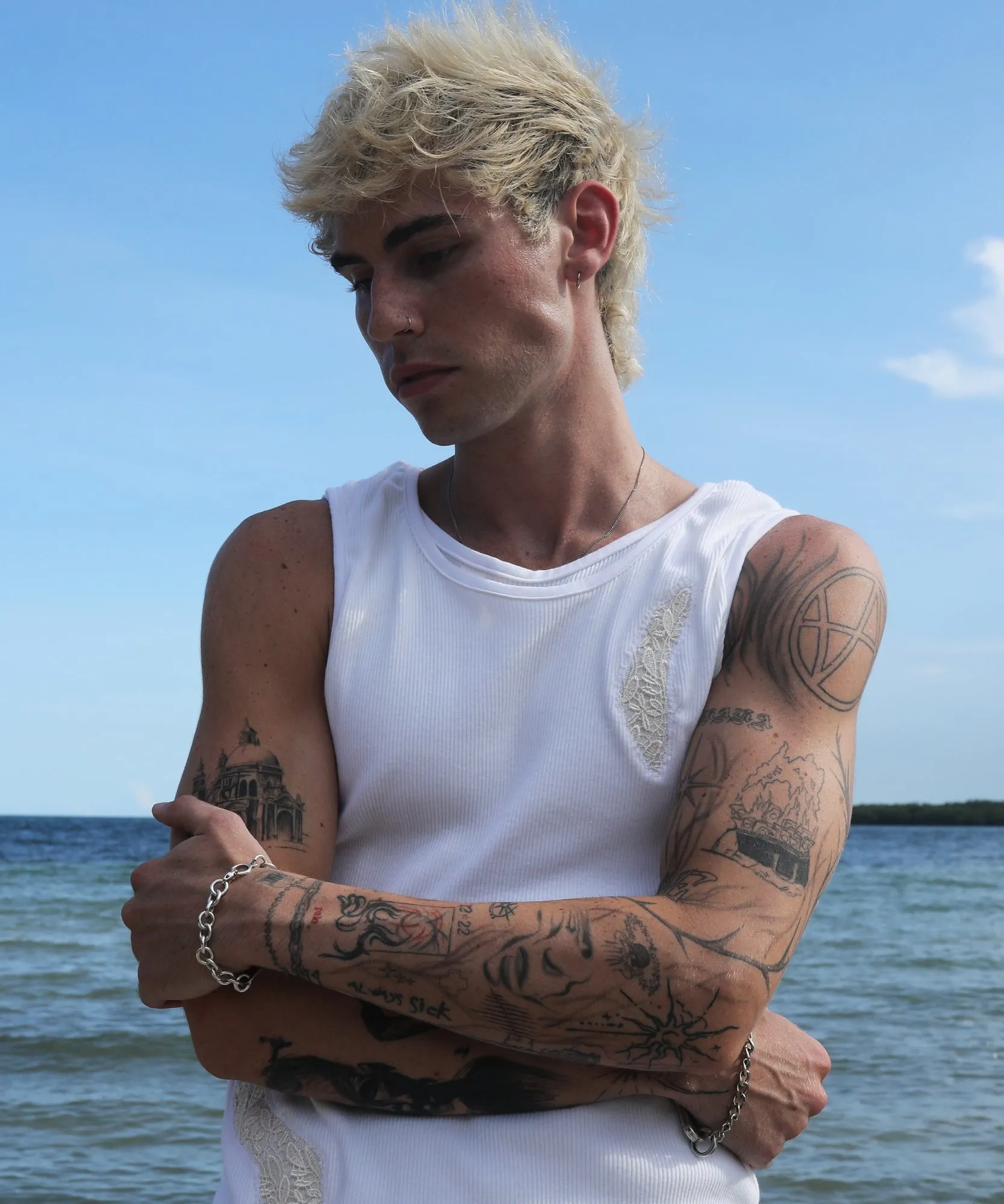 LAYERED TANK, RIBBED COTTON