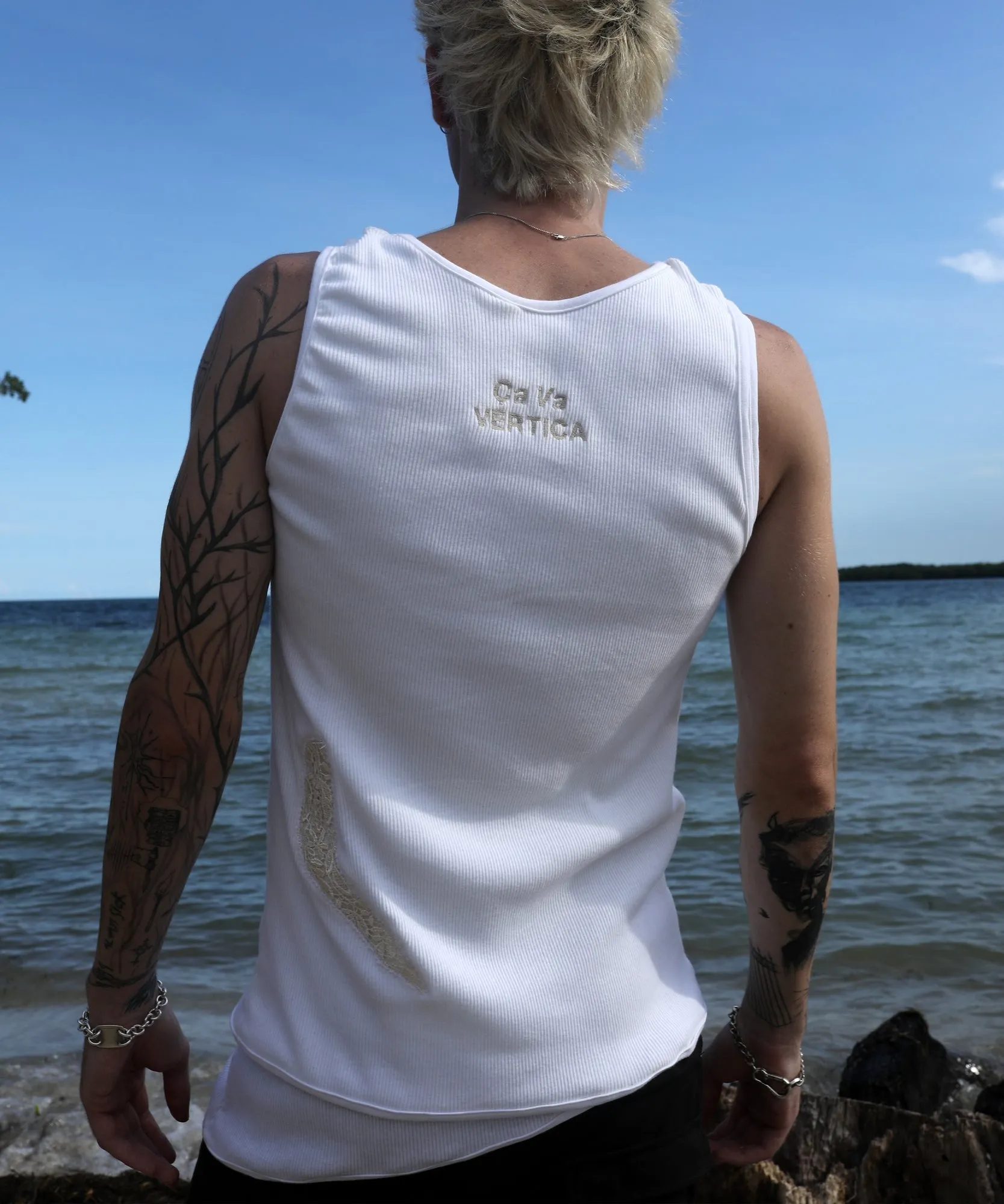 LAYERED TANK, RIBBED COTTON