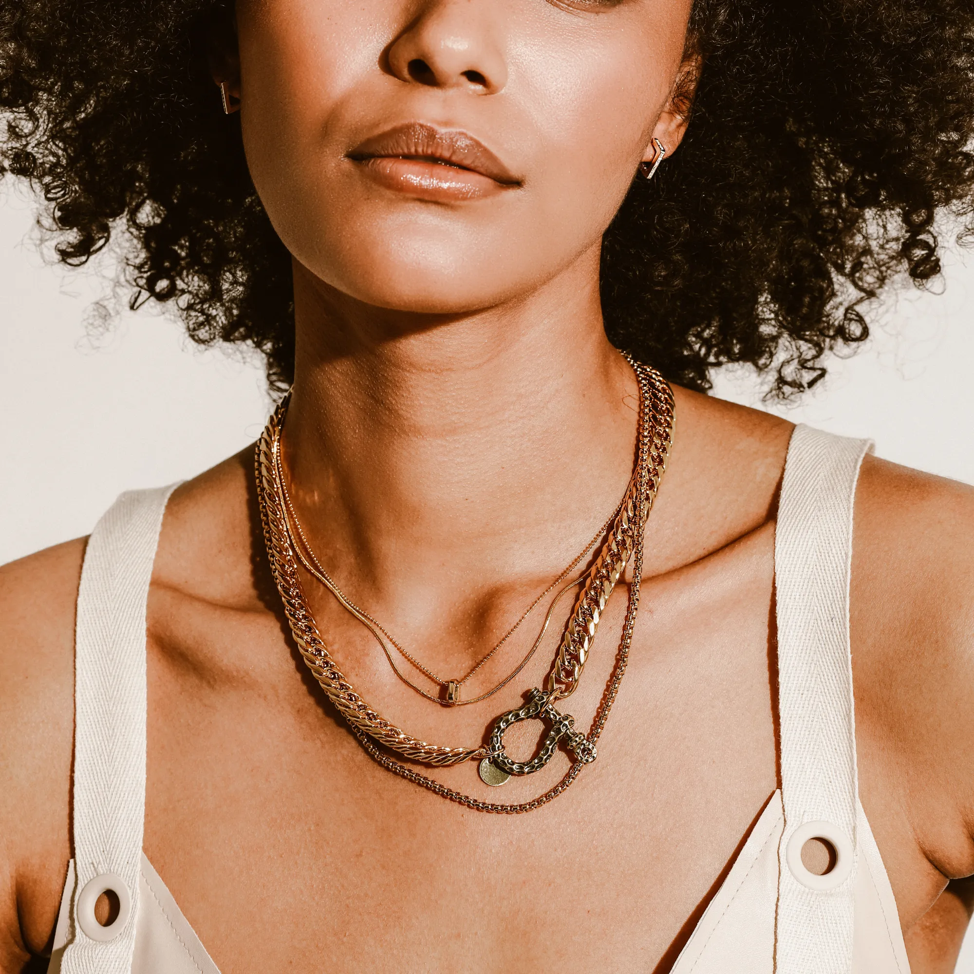 LE GIRAFFE HERRADURA LAYERED NECKLACE