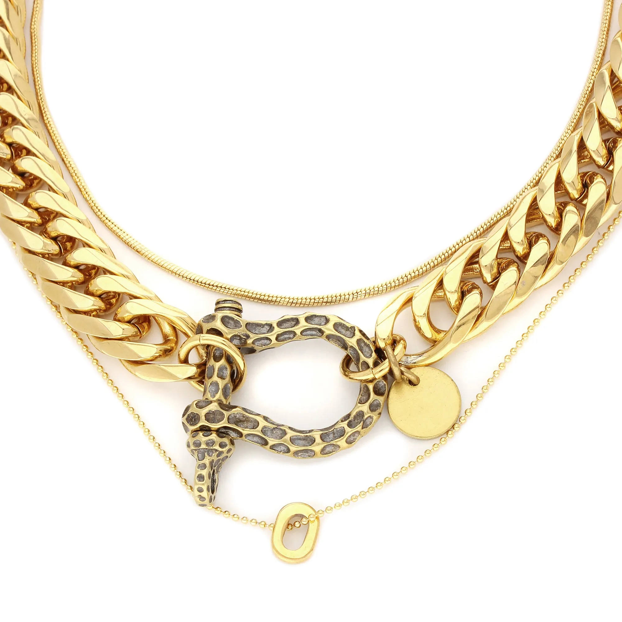 LE GIRAFFE HERRADURA LAYERED NECKLACE